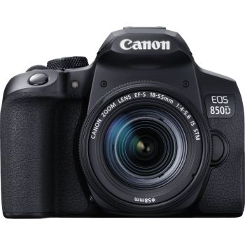 Appareil Photo Reflex Canon EOS 850D + objectif EF-S 18-55mm IS STM - 4k - WiFi - Bluetooth
