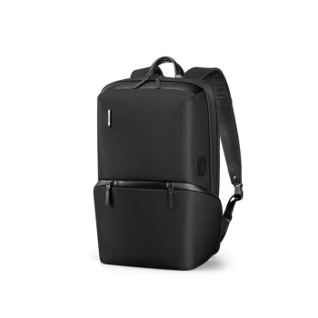 Sac à dos Kingsons Premium Leather - Noir - 15.6"