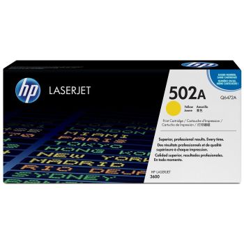 Toner HP LaserJet d'origine 502A - Jaune - 4000 pages - Pour LaserJet série 3600