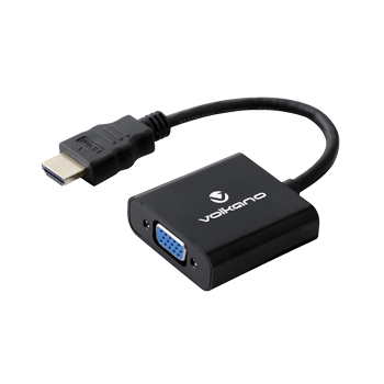 Adaptateur VOLKANO Annex series /Noir /HDMI male - VGA female /10 cm 